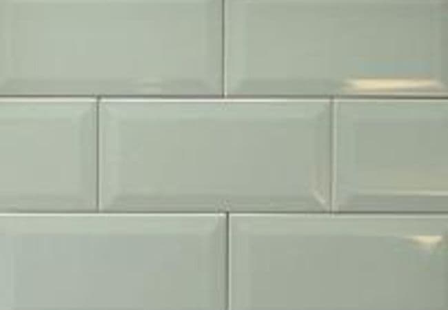 Sapphirus Stone & Tile Glossy Sage Bevel Subway Tile 4''x8'', Sapphirus Stone & Tile
