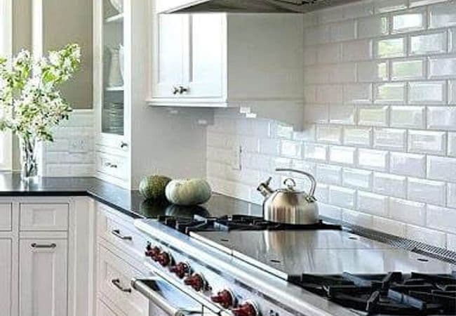 Sapphirus Stone & Tile Glossy White Bevel Subway Tile 3''x6'', Sapphirus Stone & Tile