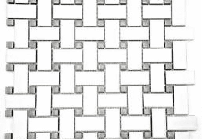 Sarana Tile Porcelain Basketweave Porbsk1x2w/g, Sarana Tile