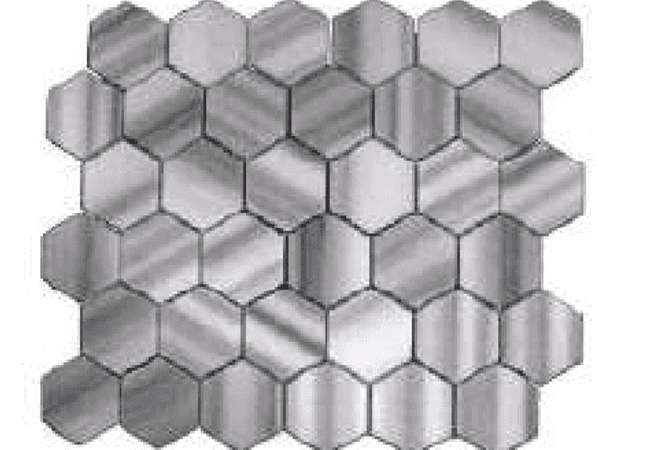 Sarana Tile Zebra Marble Zeb2”hex, Sarana Tile