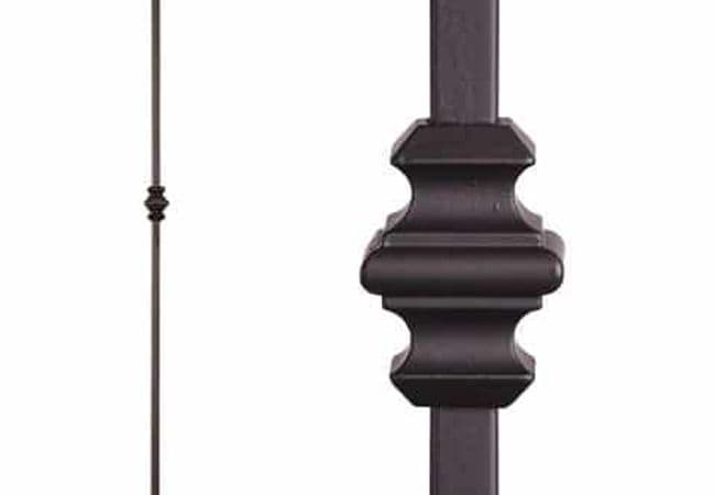 Stair Iron Baluster 42" Tall Single Knuckle, Squarefoot Flooring