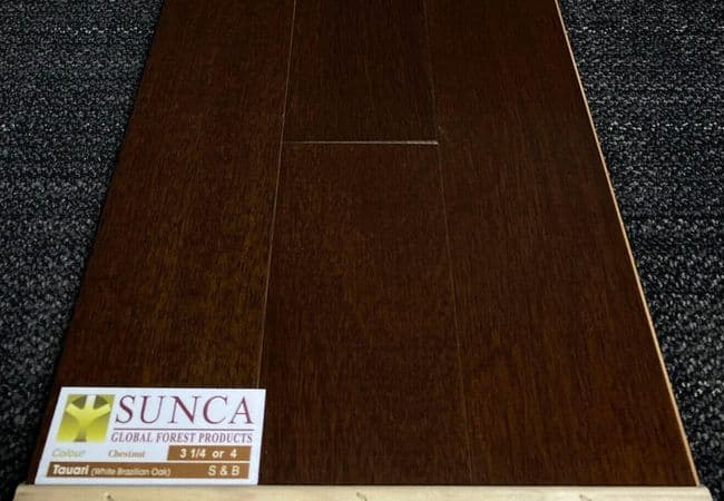 Sunca Exotic Oak Tauari White Brazilian Chestnut 3/4" Solid Hardwood, Sunca Flooring