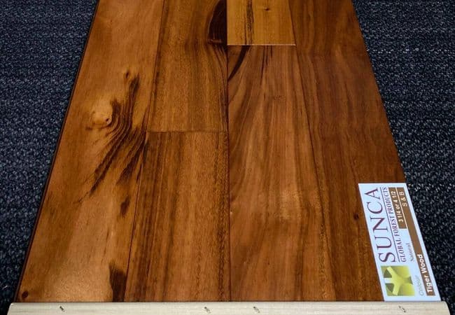 Sunca Flooring TigerWood Hardwood flooring collection sample