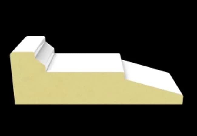 Toucan C-06 MDF Primed Bevel Steps Back Bend Casing 1" x 3 1/4" x 8', Triforest Flooring