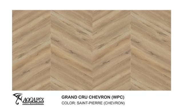 Aquafix Grand Cru Chevron Saint-Pierre Luxury Vinyl Plank, Unifloor