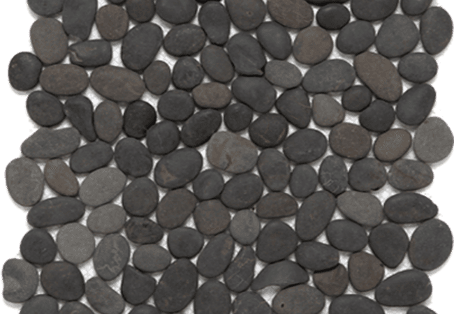 Urban Zebra Petite Pebbles Natural Stone Tile Black Cave, Urban Zebra
