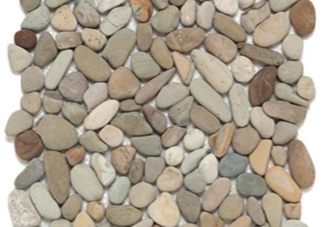Urban Zebra Petite Pebbles Natural Stone Tile Rocky Shore, Urban Zebra