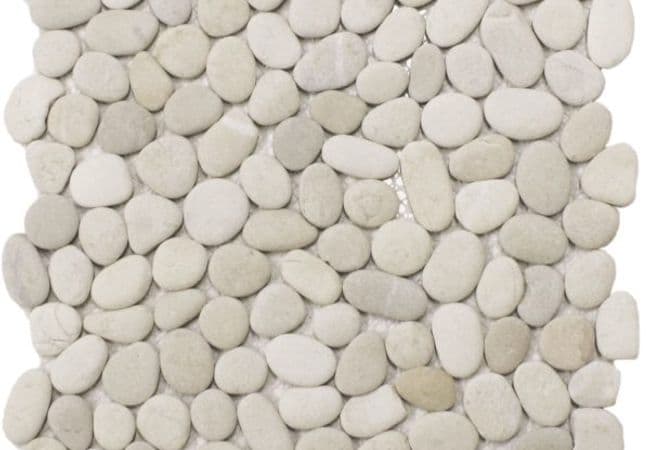 Urban Zebra Petite Pebbles Natural Stone Tile White Rapids, Urban Zebra