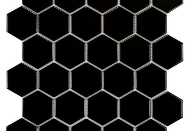 Urban Zebra Porcelain Mosaic Porcelain Tile Black, Urban Zebra