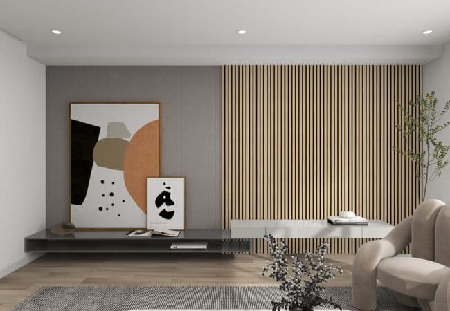 Woodcan Acoustic Panelling – White Oak – 2′ x 10′, Woodcan