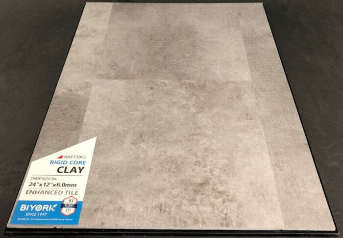 Clay Biyork 6mm SPC Vinyl Tile Flooring Rigid Core – Enhanced Tile SQUAREFOOT FLOORING - MISSISSAUGA - TORONTO - BRAMPTON