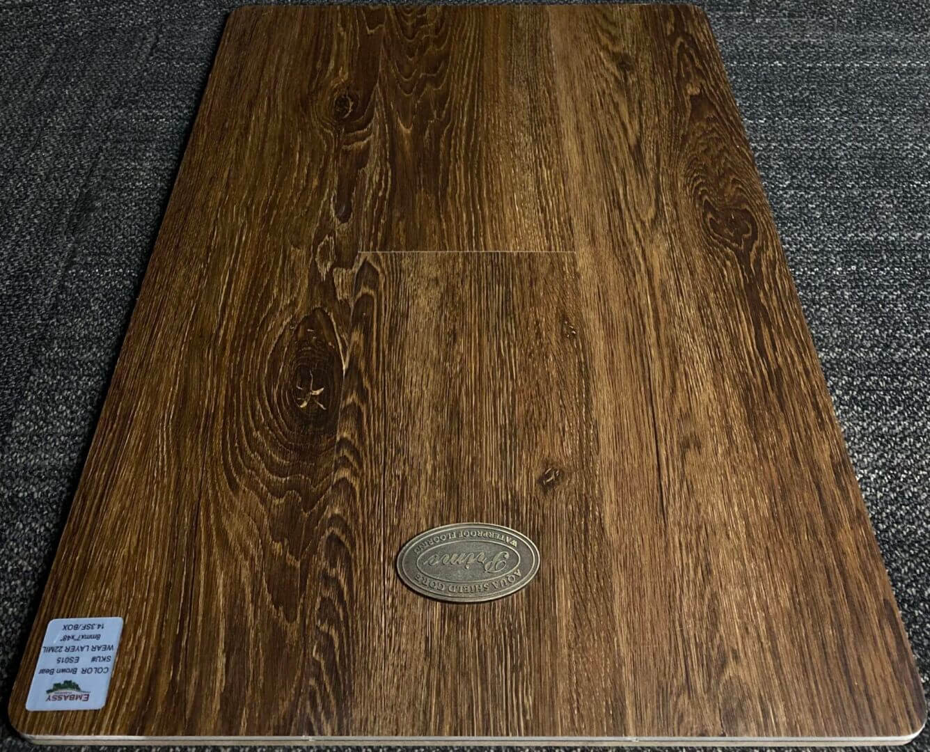 Carlton Embassy 8mm Vinyl Flooring Pad, Brown Bear Hardwood Floor