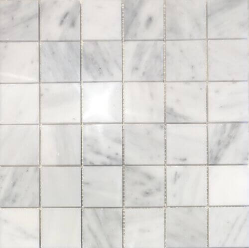 Carrara Square Polished Marble Mosaic Sapphirus Stone & Tile SQUAREFOOT FLOORING - MISSISSAUGA - TORONTO - BRAMPTON
