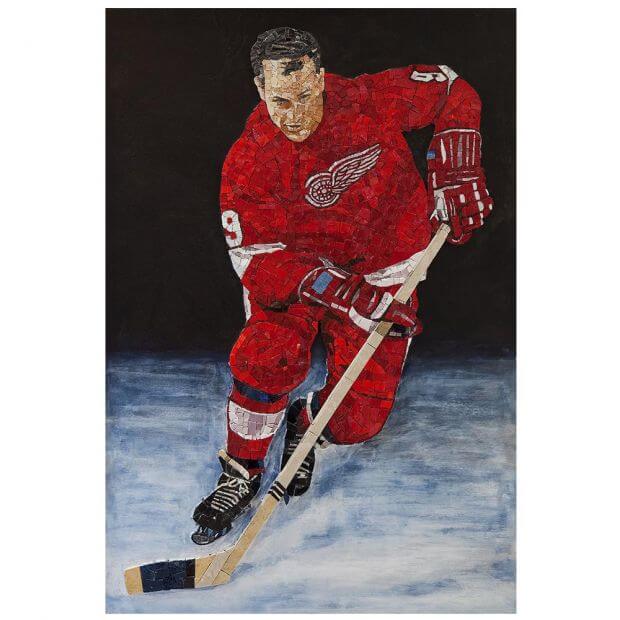 Omaggio Hockey Gordie Howe 1 – 24.38”x36.5” SQUAREFOOT FLOORING - MISSISSAUGA - TORONTO - BRAMPTON