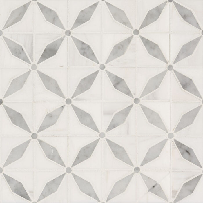 MSI Bianco Starlite Marble Geometric Tile