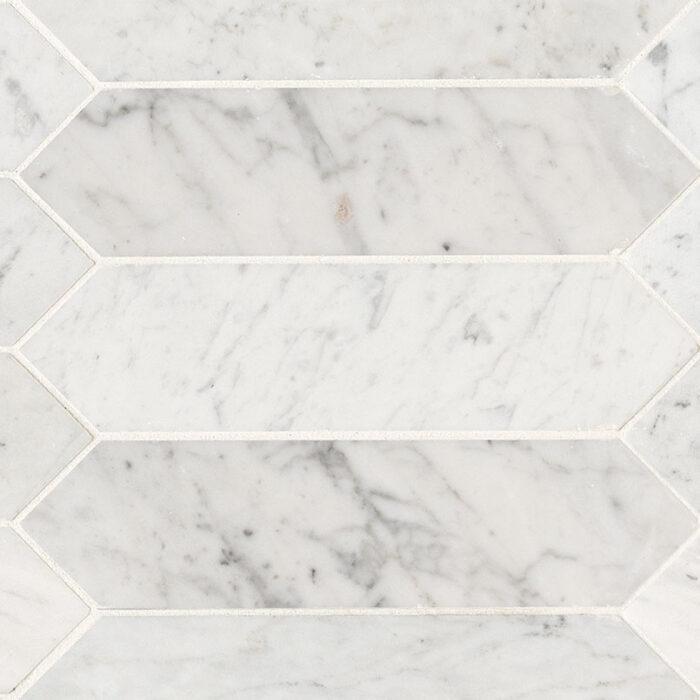 MSI Carrara White Picket Tile Honed