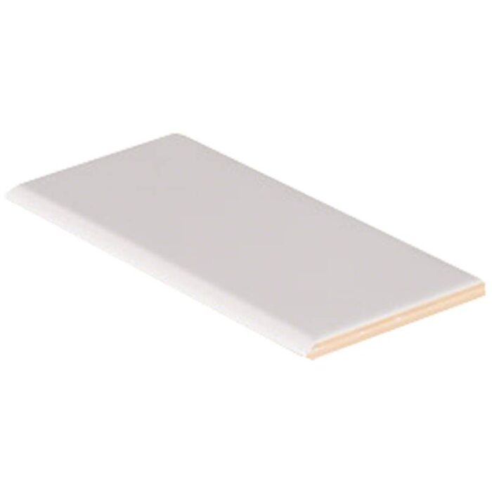 MSI White Glossy Single Bullnose Tile 3x6