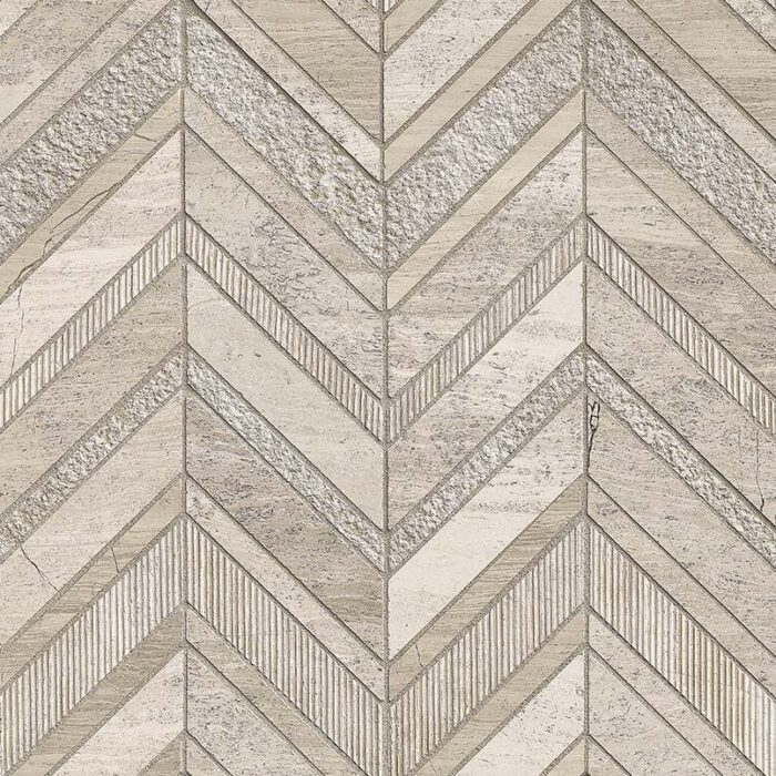 MSI White Quarry Chevron Pattern Tile