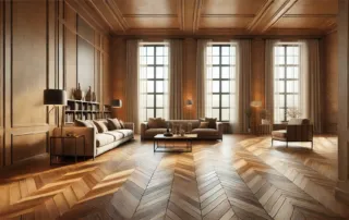 A-spacious-living-room-with-a-warm-and-inviting-atmosphere.-The-room-features-a-perfectly-aligned-herringbone-pattern-hardwood-floor-in-a-rich-medium